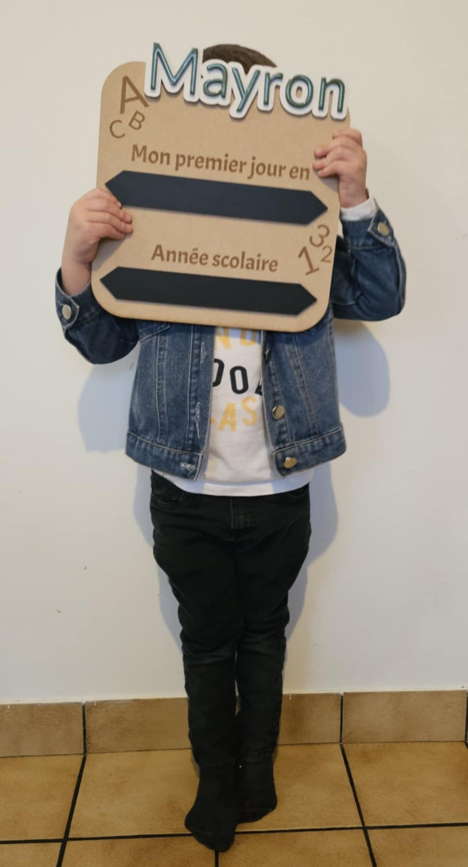 Panneau de rentrée personnalisé – Souvenir d’enfance