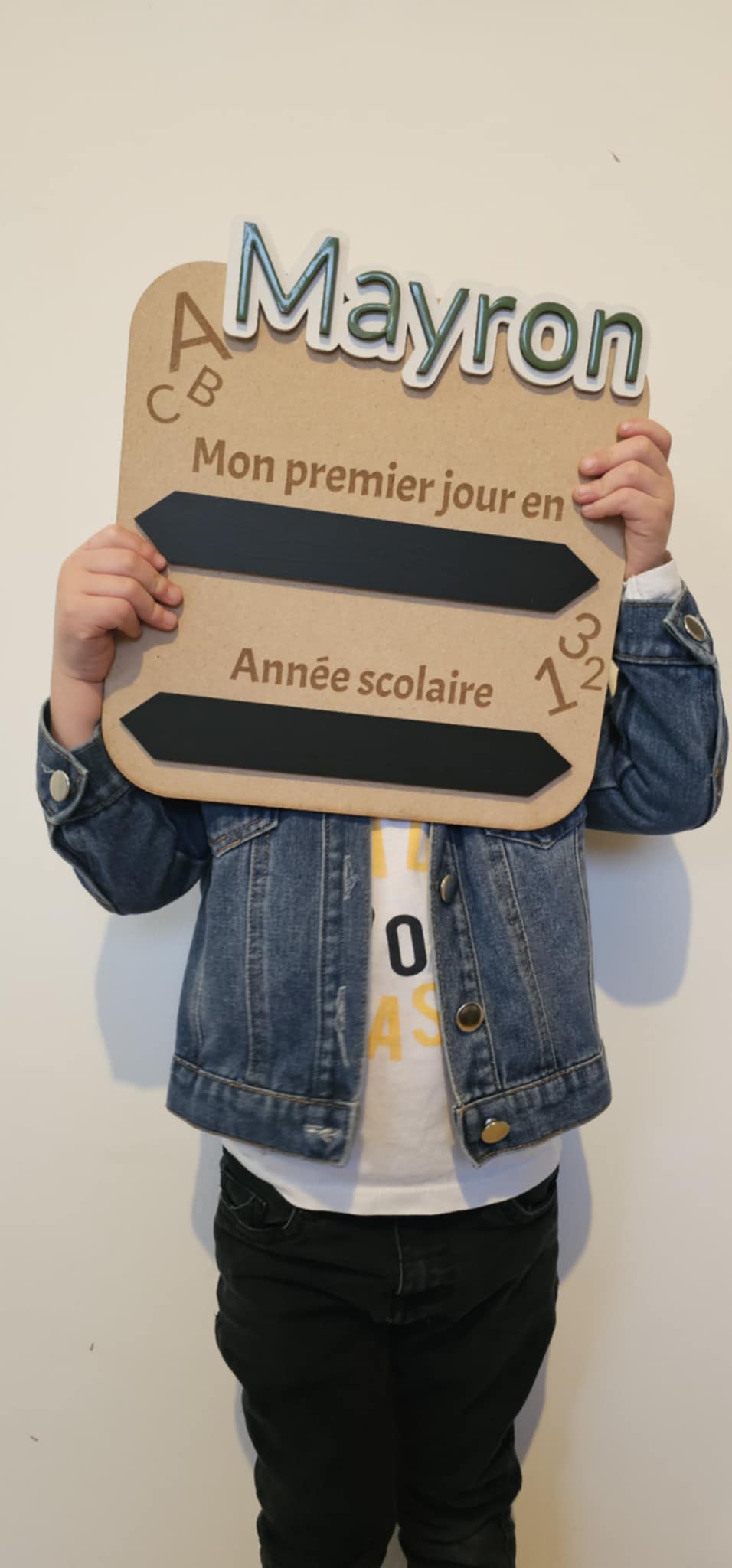 Panneau de rentrée personnalisé – Souvenir d’enfance